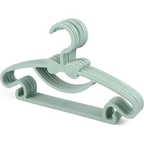 10 PCS Cintres Cintres de Garde-robe Support d'exposition Portable Support d'exposition en Plastique Cintres de Vêtements Support de Eangement de Vêtements (Couleur : Vert) (1/5)