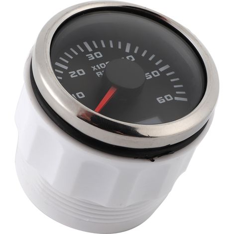 52-mm-LCD-Drehzahlmesser 6000 U/min für Außenbordmotoren, Motorräder, Baumaschinen, 2 Zoll, Kfz-Drehzahlmesser (1/5)