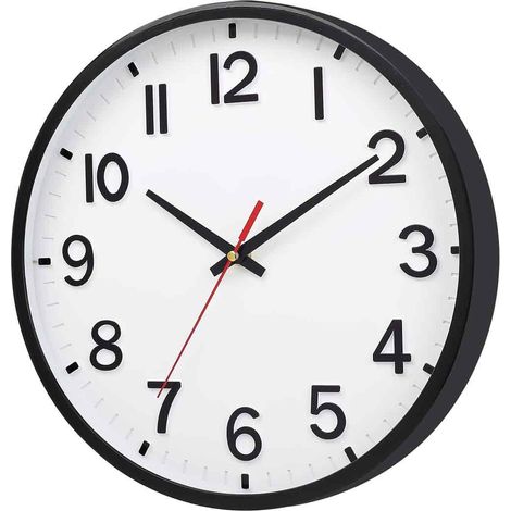Reloj De Pared - 25 Cm - Mecanismo De Cuarzo Silencioso - Para Sala De Estar Dormitorio Oficina - Unidad (1/5)