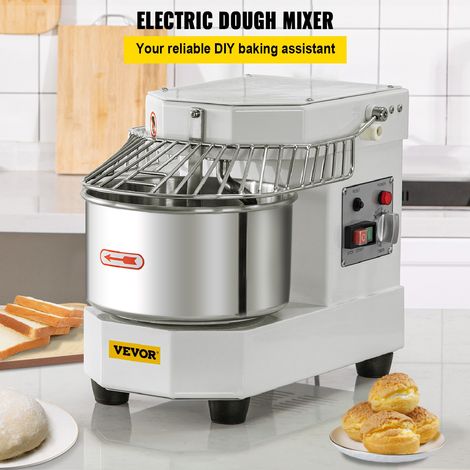 Robot Pâtissier Commercial 8 L, Batteur Mélangeur 550 W Double Rotation, Mixeur à Pâte avec Bol en Inox Alimentaire, Bouclier de Sé… (1/5)