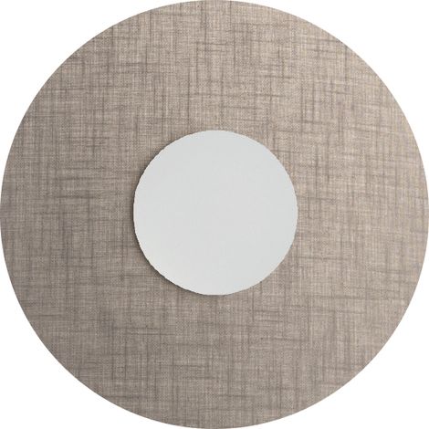 Solaris Applique da Parete Bianca con Paralume Avorio 12W 3000K CRI90 IP20 - Rossini Group, Illuminazione LED di Design per Interni (1/5)