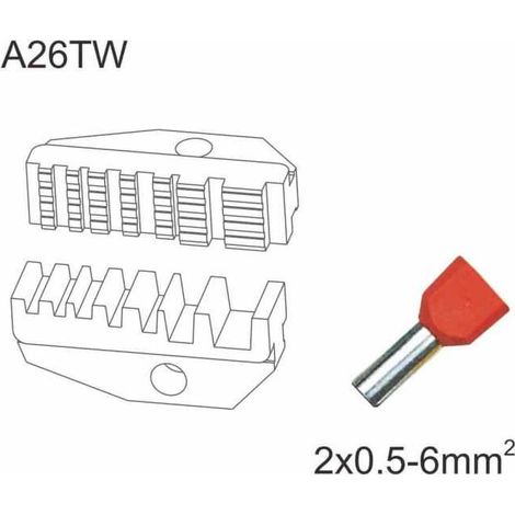 Matrice per crimpatura di puntalini TWIN 2x0.5-6 mmq