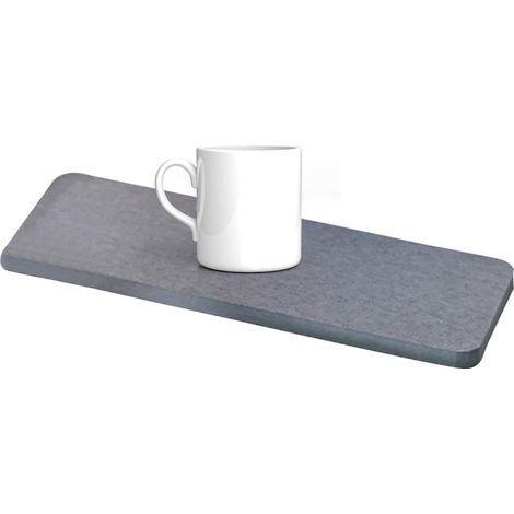 Plateau d'évier de cuisine à séchage Plateau de salle de bain en terre de diatomée – 22,1 x 8,1 cm – Organiseur d'évier à séchage instantané pour éponge, porte-savon, comptoir de sal (1/5)