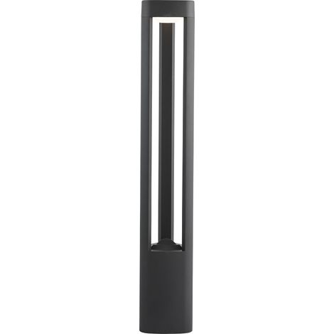 Searchlight Michigan - Borne d'extérieur LED haute en aluminium gris clair IP54 (1/4)