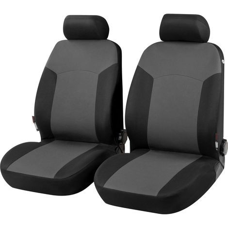 Ciel-Housses de sièges gris Portland pour deux sièges avant – Système CLIX III – Compatible avec airbag latéral – Protection contre salissures (1/5)