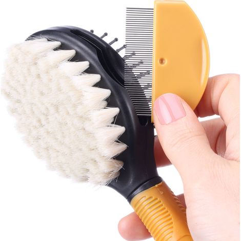 Brosse douce , Brosse à picots et Peigne à puces pour Chiot - Flamingo (1/3)