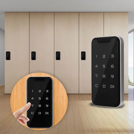 Cerradura electrónica inteligente con código, cerradura para cajones de sauna y gimnasio, pantalla táctil. (1/5)