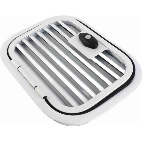 Porte à bagages pour camping-car, 16x12 pouces, avec Grille ventilée, compartiment de rangement robuste en alliage d'aluminium pour remorque et camping-car (1/5)