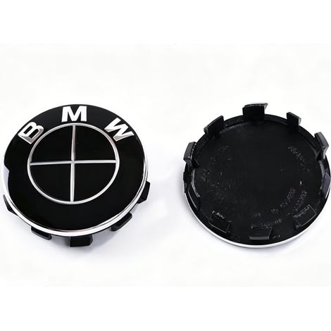 Lot de 4 Cache-Moyeux de Roue 56 mm pour Série 1 3 5 7 X1 X3 X4 X5 X6, Centre de Jante Automobile, Enjoliveur de Moyeu, Remplacement Accessoire Roue Noir (1/3)