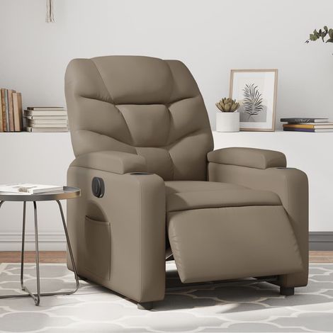 Fauteuil inclinable électrique-Chaise de relaxation-Fauteuil Relax Cappuccino Similicuir 304908 (1/5)