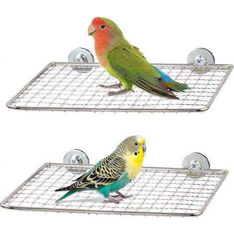 Plateformes de repos en acier inoxydable pour perroquet, perchoir à oiseaux pour perruches et calopsittes pour la maison et les animaleries, plate-forme multifonctionnelle pour cage à oiseaux