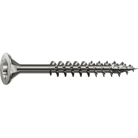 Tornillo SPAX de acero inoxidable, 4,5 x 60 mm, 100 piezas, parcialmente roscado, cabeza avellanada, T-STAR plus T20, 4CUT - 0197000450603