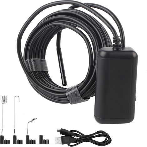 Endoscope WiFi 5MP IP67 6 LEDs pour iOS Android, Caméra d'Inspection 2m avec Câble pour Smartphone