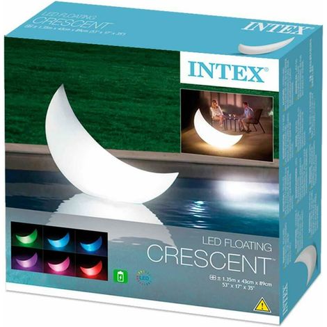 Intex 68693 Led Floating Halfmoon Garden Lamp/Light Crescent