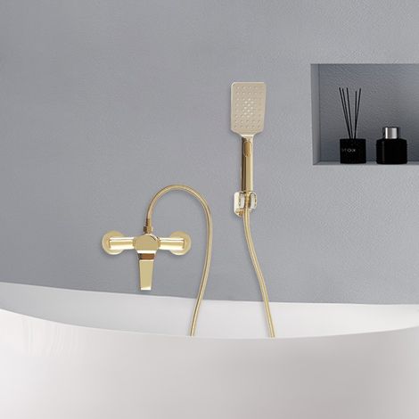 Badewannenarmatur Duschset Handbrause Wasserfall Wasserhahn Bad Mischbatterie (1/5)