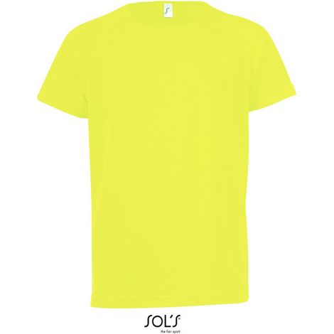 Camiseta Niños Mangas Raglán SOL'S SPORTY KIDS 08A Amarillo Neón
