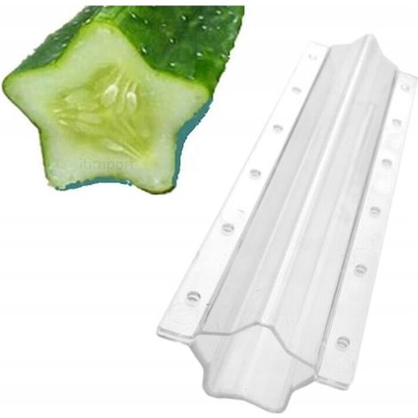 Tagliaverdure in acciaio inox a forma di stella, ideale per cetrioli, zucchine e altre verdure fresche.