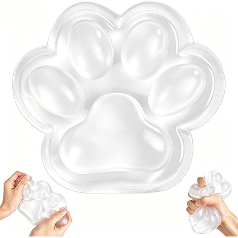 Riesiges, weißes Katzenpfoten-Plüschtier, ultraweich und stressabbauend, ideal für Zuhause, Büro, Schule oder Klassenzimmer. Ein perfektes Anti-Stress-Geschenk für Reisen. (1/5)