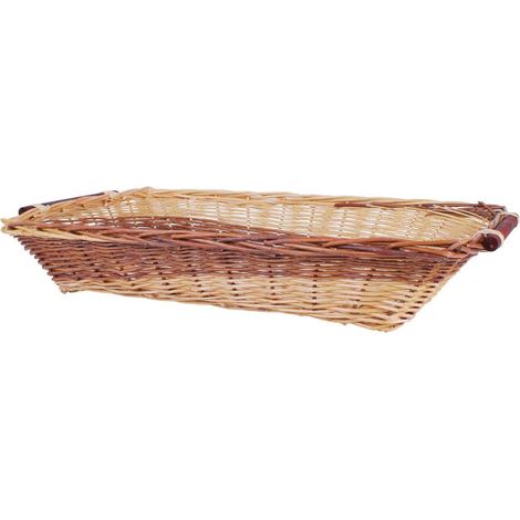 Cesto rettangolare in vimini grosso, 83x51H16 cm (1/4)