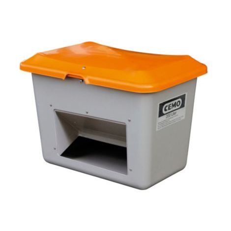 CEMO Streugutbehälter Plus3 200 Liter mit Entnahme grau/orange
