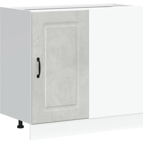 Mobile da cucina Kalmar con vano contenitore 86 x 46 x 81,5 cm legno composito grigio cemento 020050516