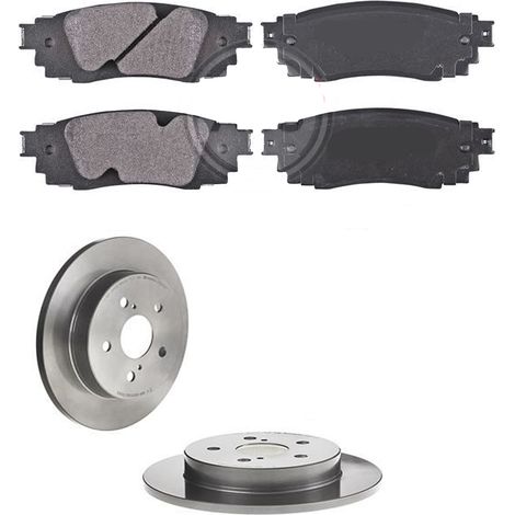 KIT FRENI POSTERIORI compatibile con LEXUS ES (Z10,A10,H10) - DISCHI + PASTIGLIE OEM: P83160 / 10017 V /SOSTITUZIONE DIRETTA/BASSA POLVERE/SILENZIOSO