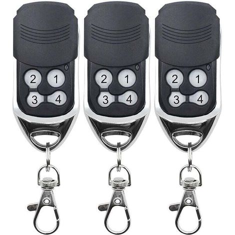 433MHz Telecommande Universelle Portail, XU,Telecommande Camé Porte de Garage de Remplacement, Super Copie, Code Fixe, Code Roulant, Applicable à Commande à distance DOORHAN MOTORLIN,3pcs - KZQ