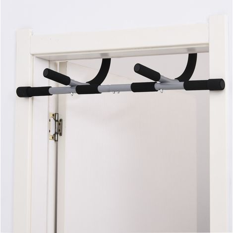 Barra de dominadas multifunción para puerta 92 x 40 x 17 cm acero negro y gris DESVIAE (1/5)