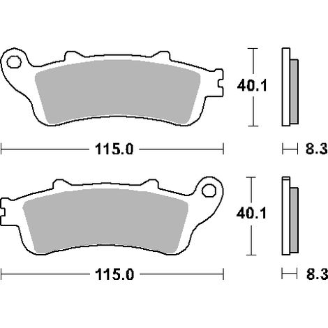 PASTILLAS DE FRENO SBS KH261 / KH281 STREET STANDART CERÁMICAS COLOR NEGRO COMPATIBLES CON: HONDA CBR1000RR, GL1800, VFR800 DELANTERAS