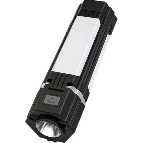 Esta lámpara de trabajo LED cuenta con tres cabezales plegables y utiliza una interfaz USB-C. (1/5)