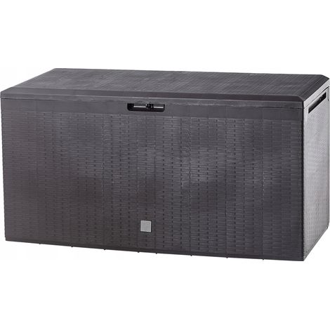 KADAX Gartenkiste, 290L, Dunkelbraun, 114 x 47 x 60 cm