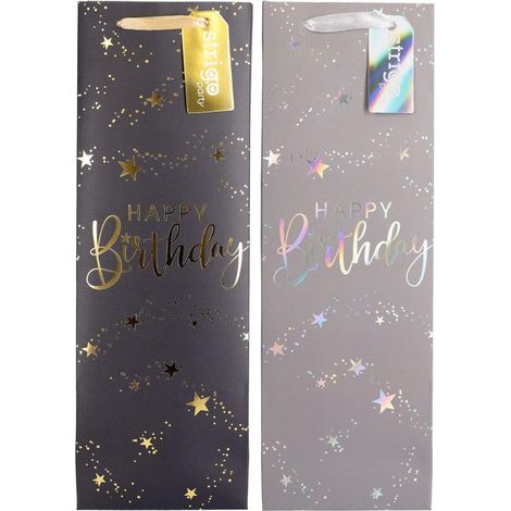 Sacchetto regalo per feste 12x36x9cm mix strigo