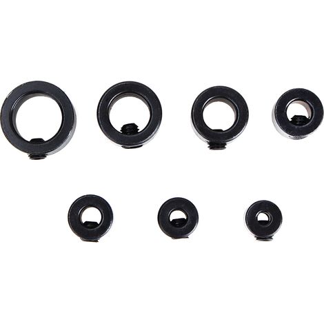 Jeu de 8 bagues butées de profondeur pour forets 3-12mm, avec clé hexagonale, positionneur réglable en acier, accessoire de perçage précis. (1/5)