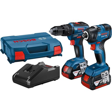 Bosch Twin Pack 18V 2 x 4.0Ah Li-ion Combi Drill Impact Driver BSH6019J2171 (1/5)