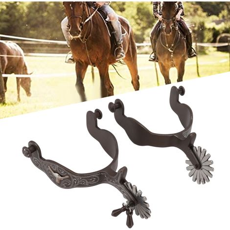 1 paire d'éperons de style western rétro pour l'équitation, accessoires de jardin et d'extérieur. (1/5)