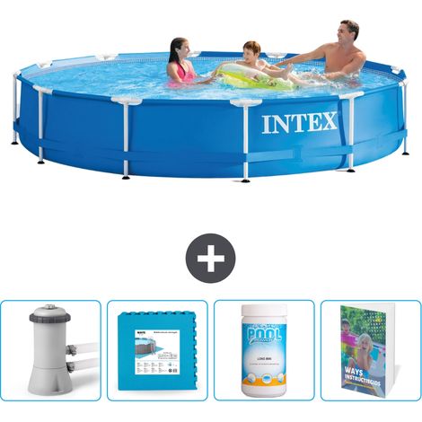 Intex Piscina con struttura Rotonda - 366x76 cm - 7-pezzi SCB114 (1/4)