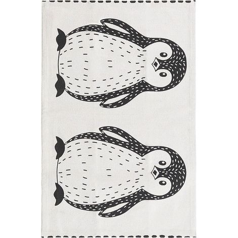Tappeto per cameretta con stampe 60 x 90 cm Nero e Bianco Hajdarabad