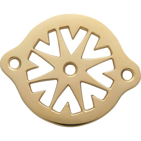 Dubois – Grille ronde en laiton poli 55 mm – Fixation à visser – Pour raccordements plomberie et chauffage – Compatible tuyaux cuivre et PVC