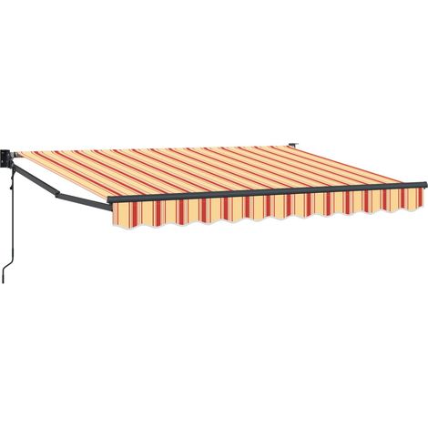 vidaXL  Awning  Yellow, Orange and White 3.5 x 2 m Polyester and Metal