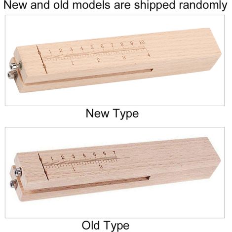 Verstellbarer Leder- und Riemenschneider aus Holz, Handschneidewerkzeug für DIY-Bastelarbeiten mit 5 Klingen (1/4)