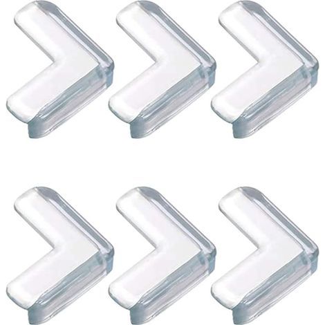 Protection Coin de Table Bébé, 6Pcs Protecteur d'angle de Meuble Transparent, Doux et Haute Résilience, Protège Le Bébé des Angles Vifs de la Table (L-Shape) (1/5)