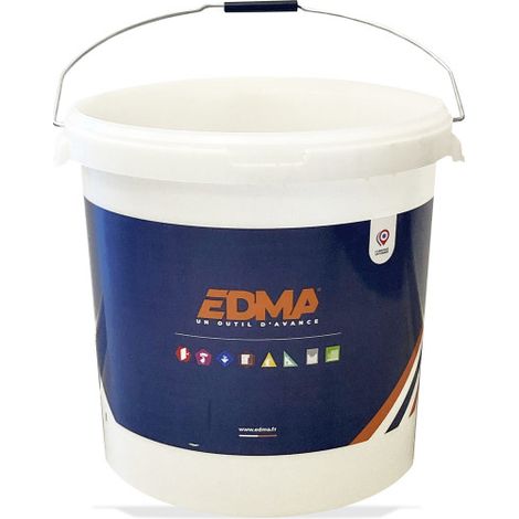 Edma – Seau multifonction gradué 33 L – Graduations de 5 à 24 L pour dosage précis – Anse métallique et poignées latérales – 283055