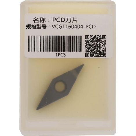 VCGT160404 PCD Diamond Blade Insert CNC Lathe Cutter Turning Tool (1/5)