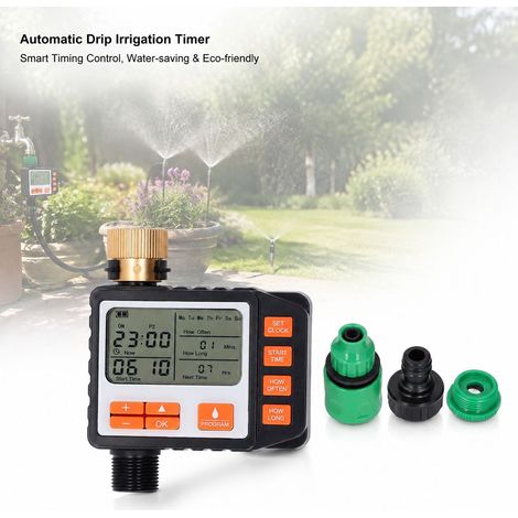 Toivize-Programmateur Arrosage - Minuterie Goutte-à-Goutte Automatique avec Buse Atomisée, Raccords en Cuivre, Économie d'Eau pour Jardin et Serre (1/4)