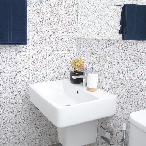 Sticker Mural Carrelage adhésif Cuisine Salle de Bain - 60 STICKERS CARRELAGES TERRAZZO ZECCA - 60stickers10x10cm (1/5)