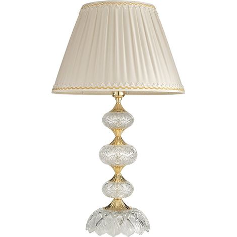 Lampe de table classique en verre et cristal Dallas - Or