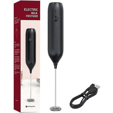 Mousseur à lait électrique portable rechargeable par USB, mini mélangeur à boissons mousseuses --- (1/5)