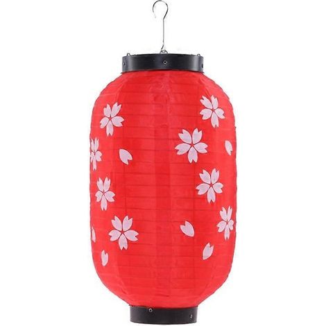 Lanterne japonaise étanche, style traditionnel japonais, à suspendre, décoration - 20 cm - Rouge (1/5)