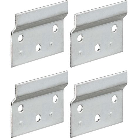 Cyclingcolors – Plaque de support acier 60mm – Lot de 4 – Pour ferrure de suspension – Fixation murale armoire canapé meuble cuisine