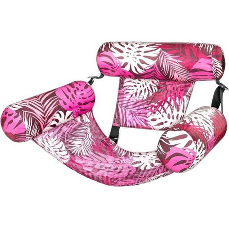Chaise flottante gonflable adulte – Avec accoudoirs intégrés – Pour piscine, plage – Confort